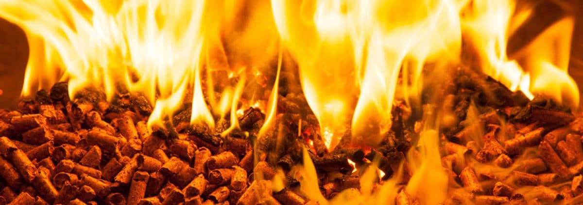 Combustión de pellets